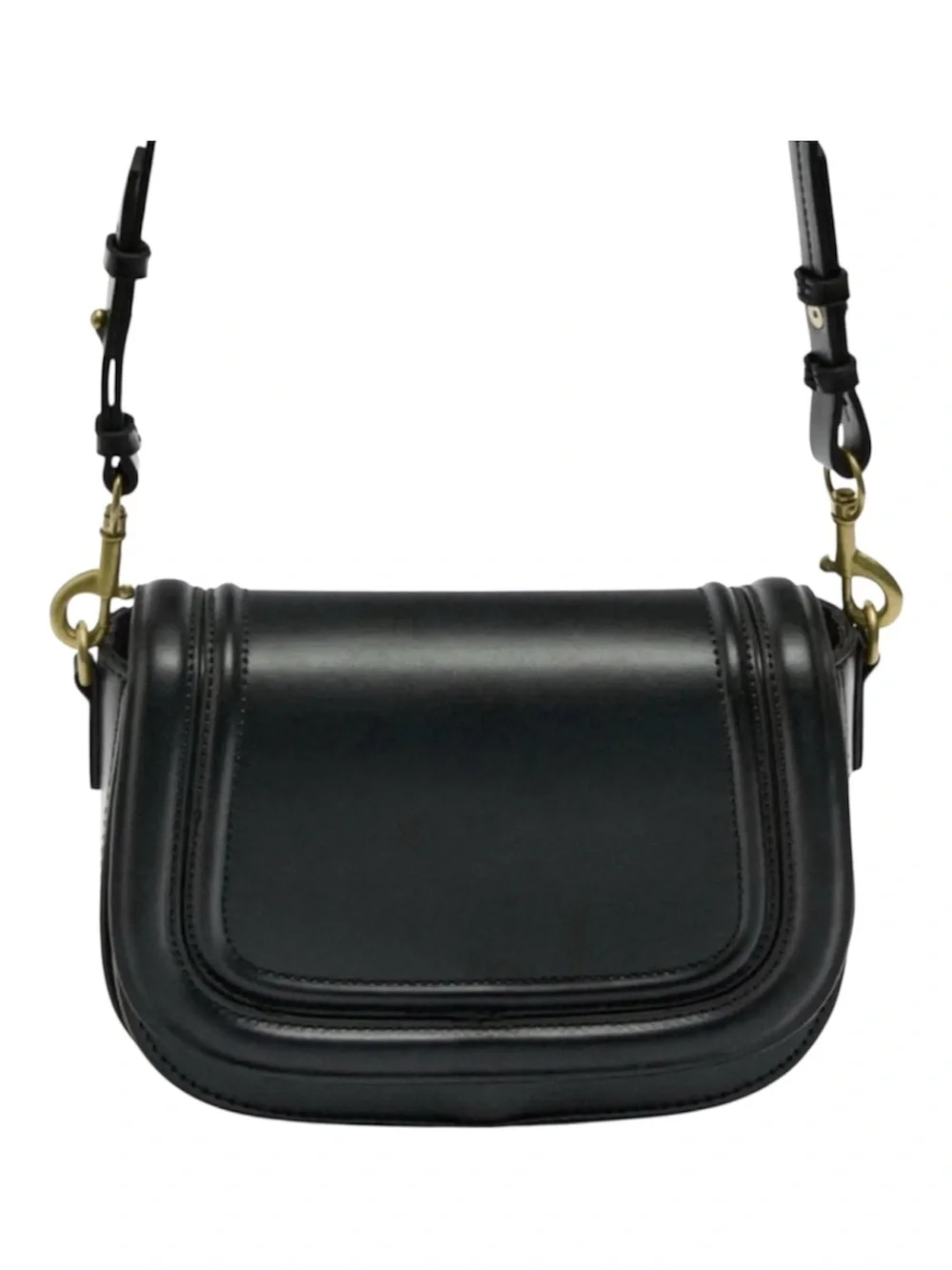 Zara Black Crossbody Saddle Bag - Picture 2 of 13